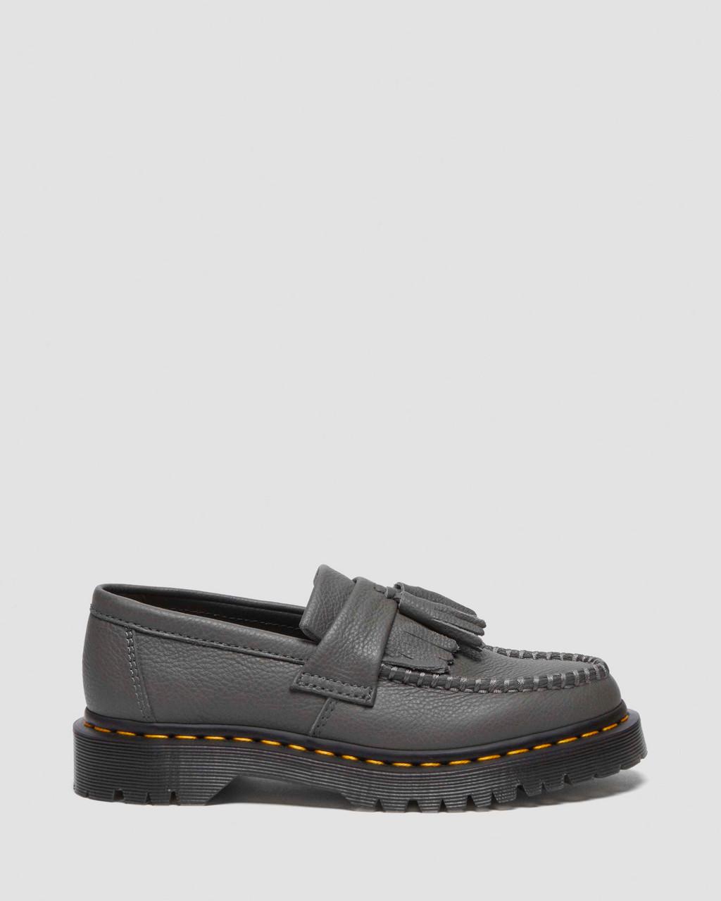 Dámské Loafers Dr Martens Adrian Virginia Leather Tassel Šedé | 74074968