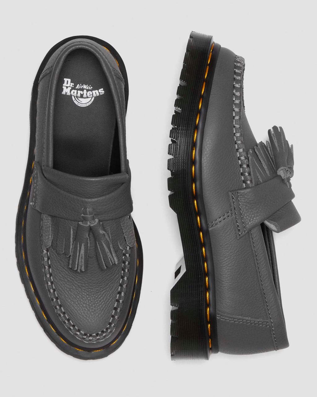 Dámské Loafers Dr Martens Adrian Virginia Leather Tassel Šedé | 74074968