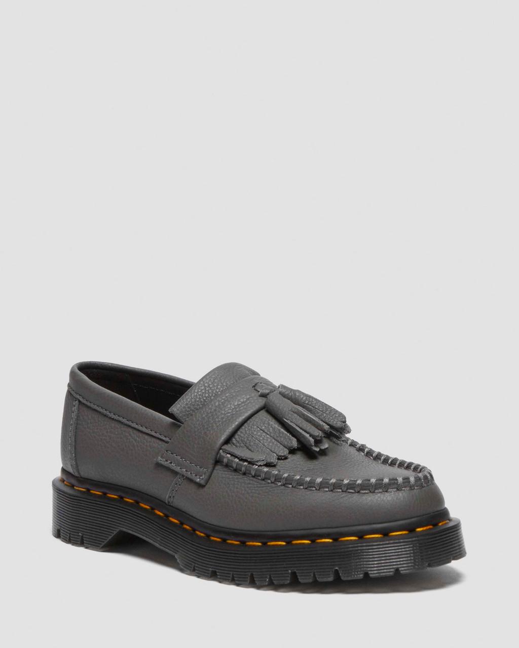 Dámské Loafers Dr Martens Adrian Virginia Leather Tassel Šedé | 74074968