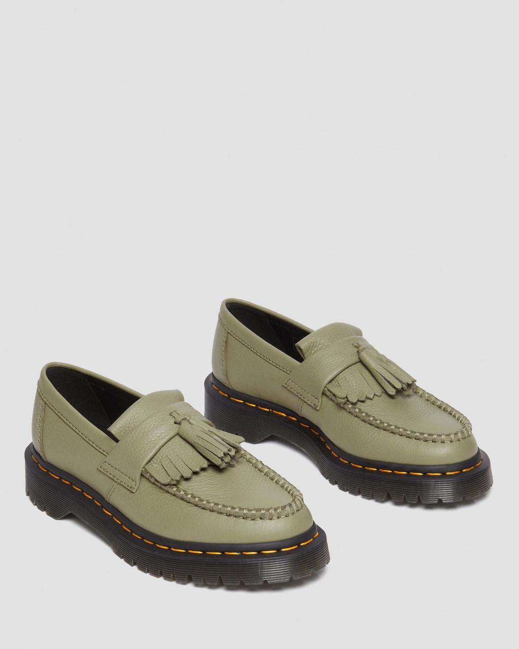 Dámské Loafers Dr Martens Adrian Virginia Leather Tassel Olivy Zelené | 77512057