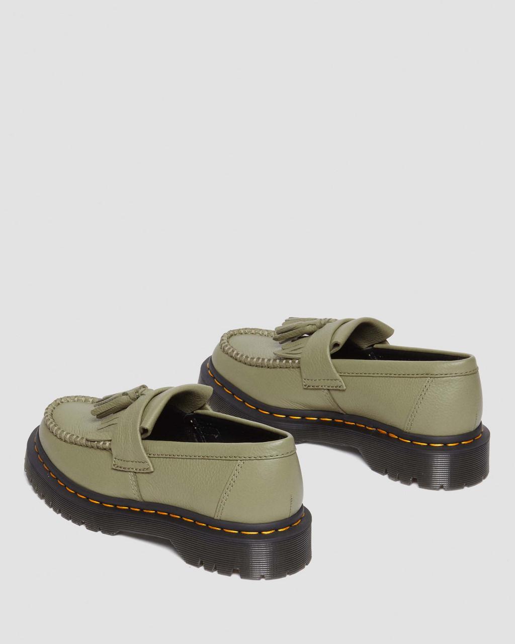 Dámské Loafers Dr Martens Adrian Virginia Leather Tassel Olivy Zelené | 77512057
