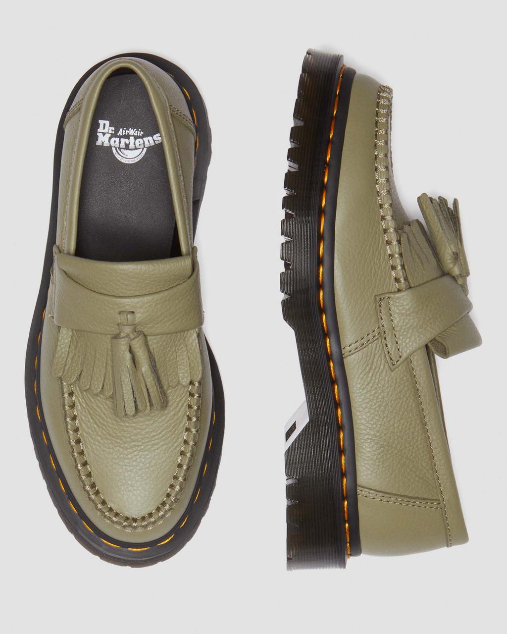 Dámské Loafers Dr Martens Adrian Virginia Leather Tassel Olivy Zelené | 77512057