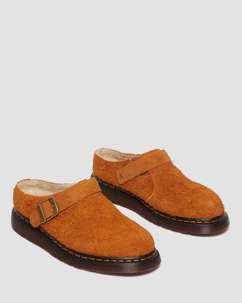 Dámské Mules Dr Martens Isham Faux Shearling Lined Suede Slingback Hnědé | 62787904