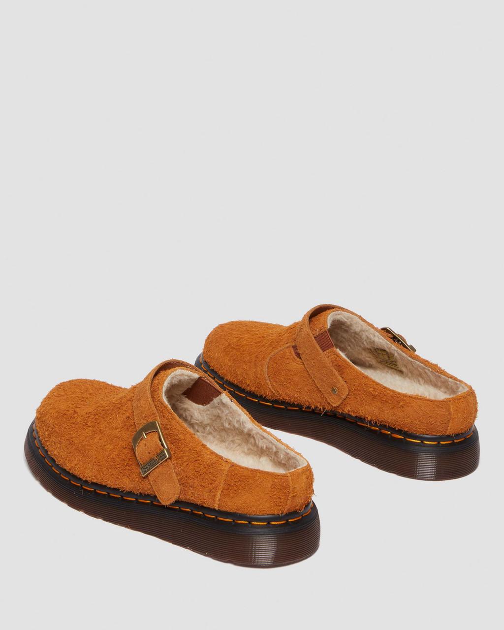 Dámské Mules Dr Martens Isham Faux Shearling Lined Suede Slingback Hnědé | 62787904