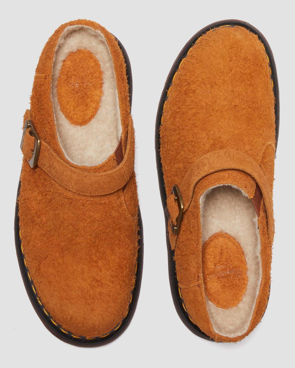 Dámské Mules Dr Martens Isham Faux Shearling Lined Suede Slingback Hnědé | 62787904