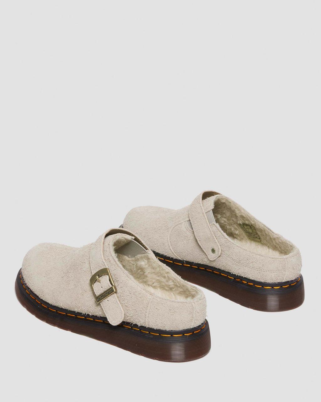 Dámské Mules Dr Martens Isham Faux Shearling Lined Suede Slingback Béžový | 67378908