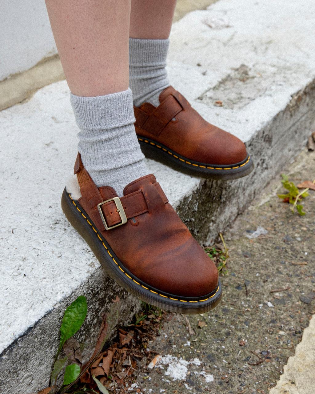 Dámské Mules Dr Martens Jorge II Faux Fur Lined Slingback Hnědé | 92104565