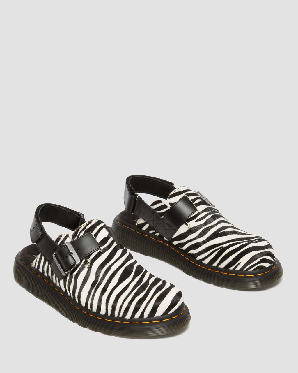Dámské Mules Dr Martens Jorge II Hair-on Animal Print Slingback Černé | 40967799