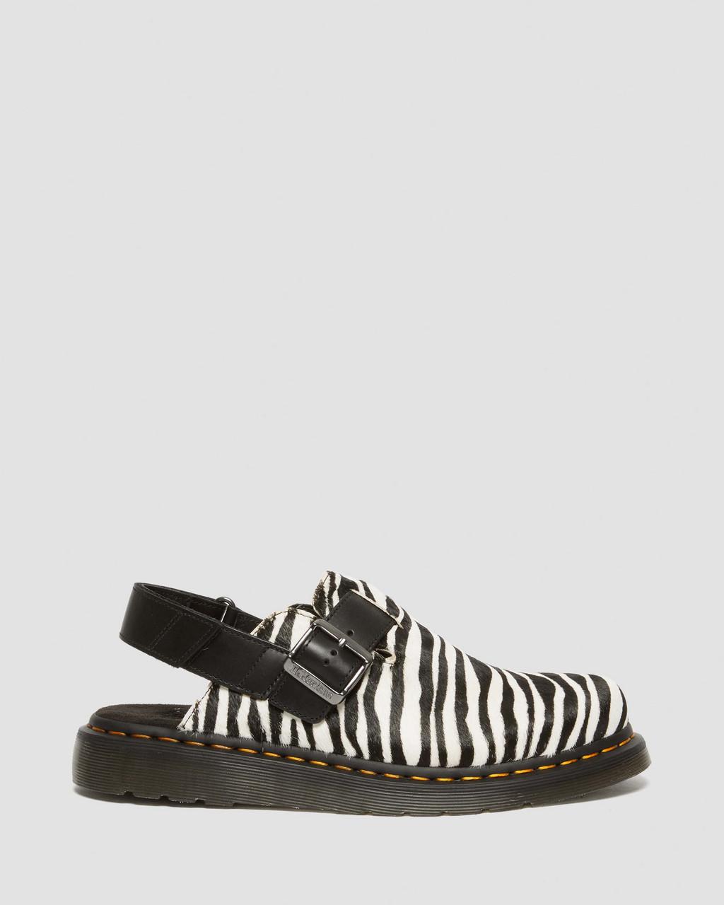 Dámské Mules Dr Martens Jorge II Hair-on Animal Print Slingback Černé | 40967799