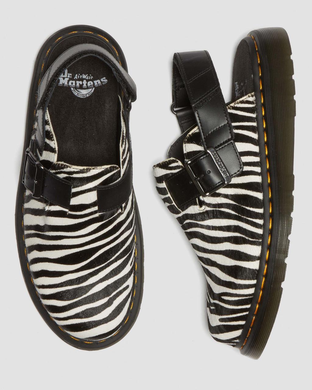 Dámské Mules Dr Martens Jorge II Hair-on Animal Print Slingback Černé | 40967799