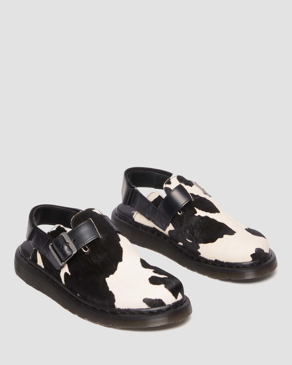 Dámské Mules Dr Martens Jorge II Hair-on Animal Print Slingback Černé | 45292563