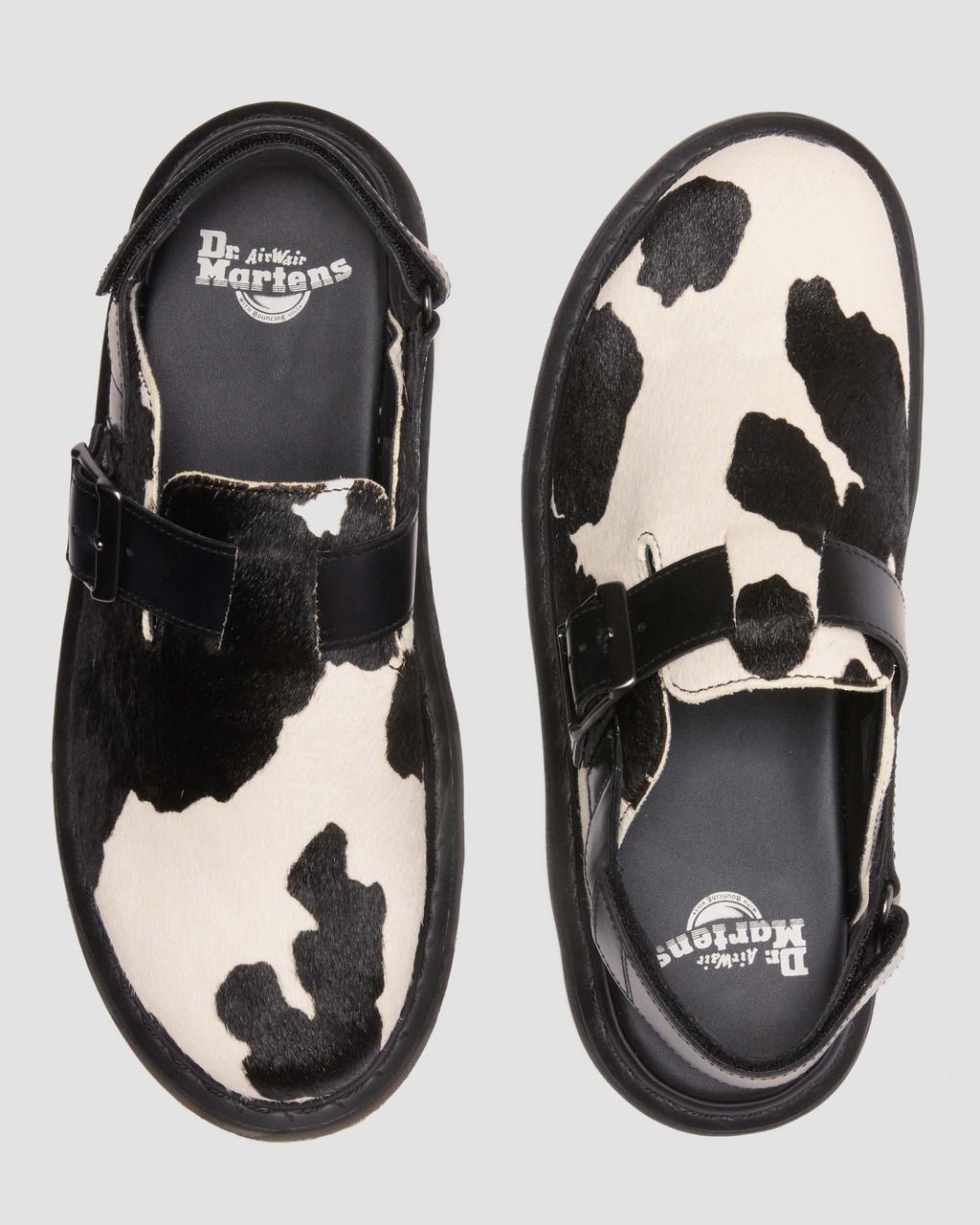 Dámské Mules Dr Martens Jorge II Hair-on Animal Print Slingback Černé | 45292563