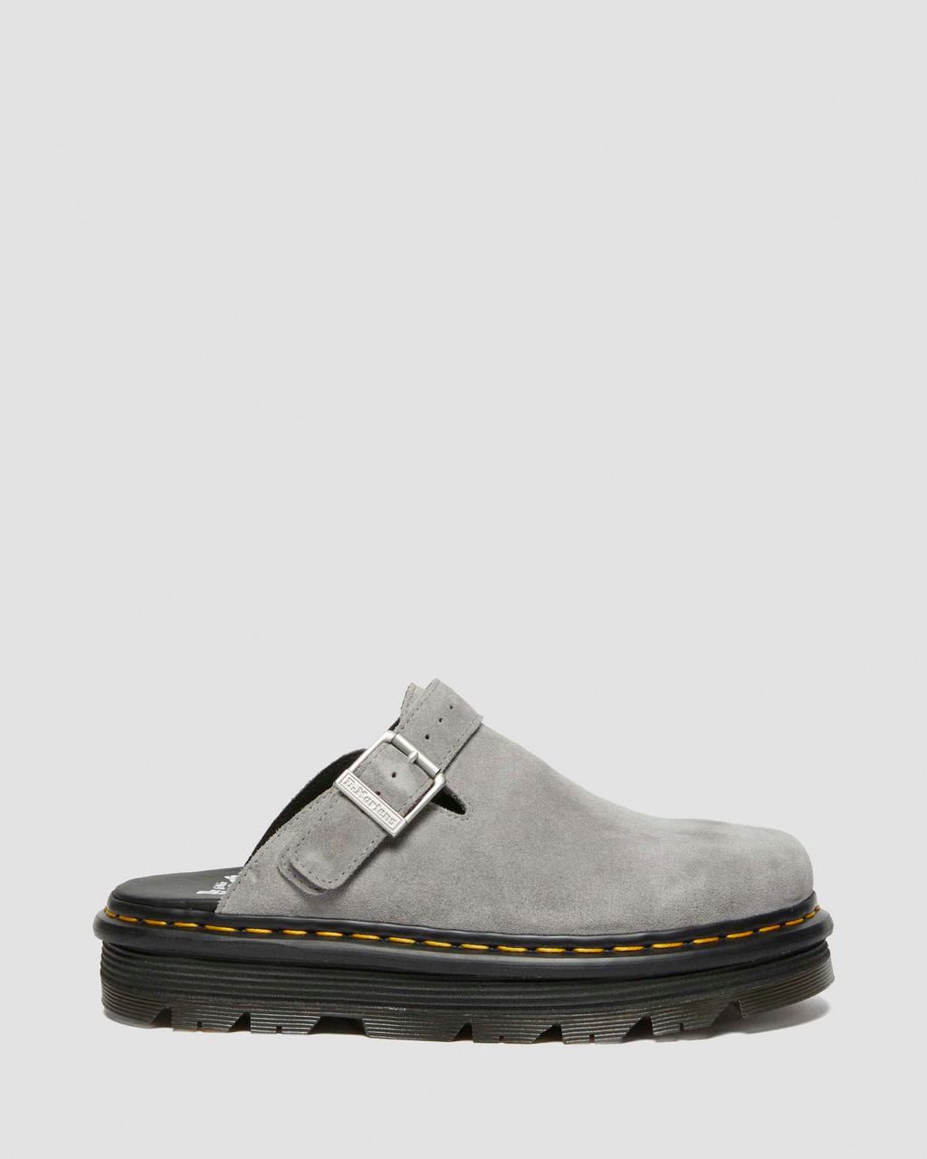 Dámské Mules Dr Martens Zebzag Suede Slingback Platform Šedé | 14592427