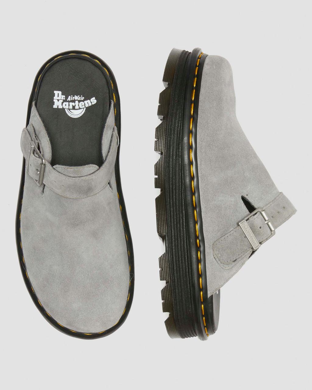 Dámské Mules Dr Martens Zebzag Suede Slingback Platform Šedé | 14592427