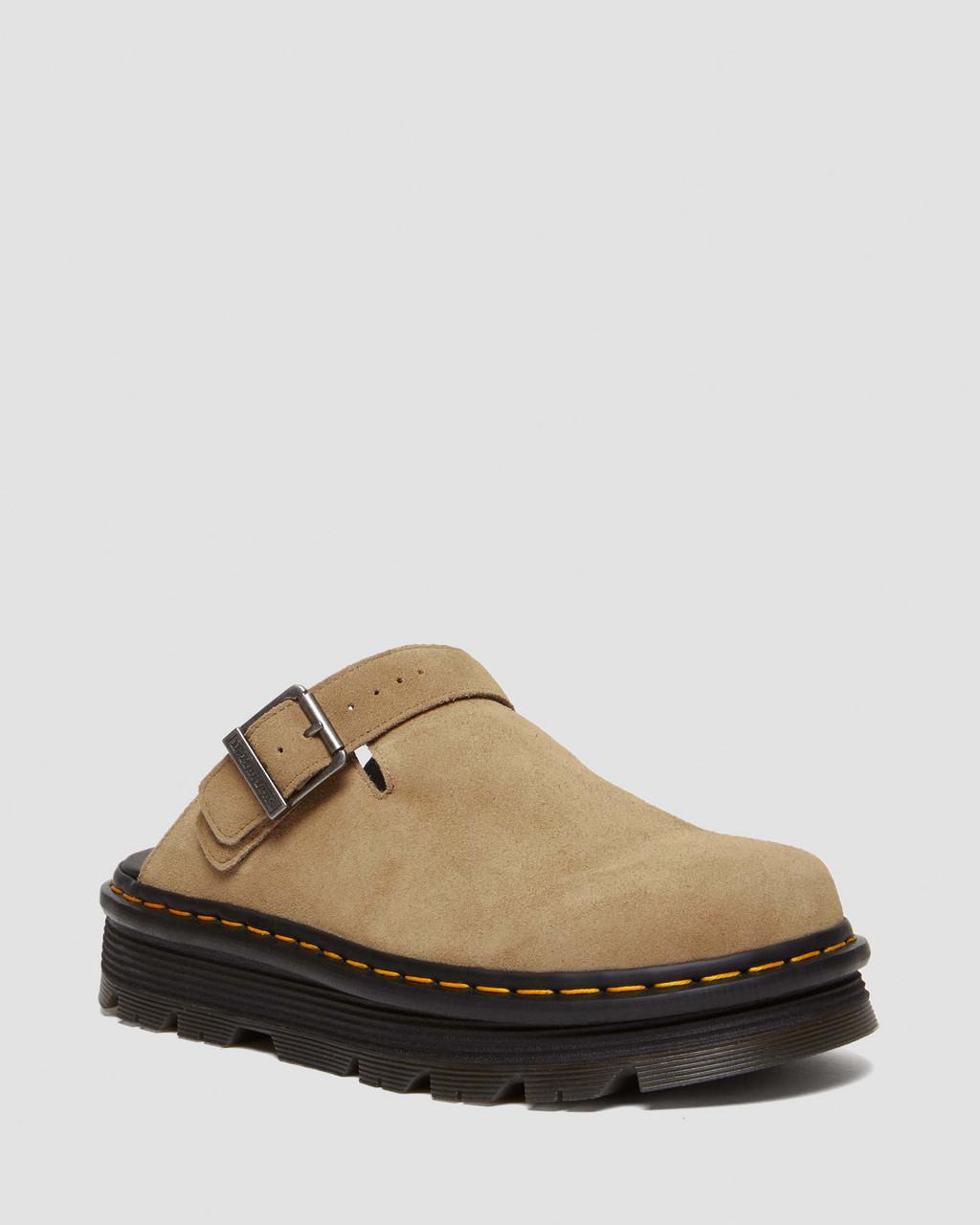 Dámské Mules Dr Martens Zebzag Suede Slingback Platform Hnědé | 24239444