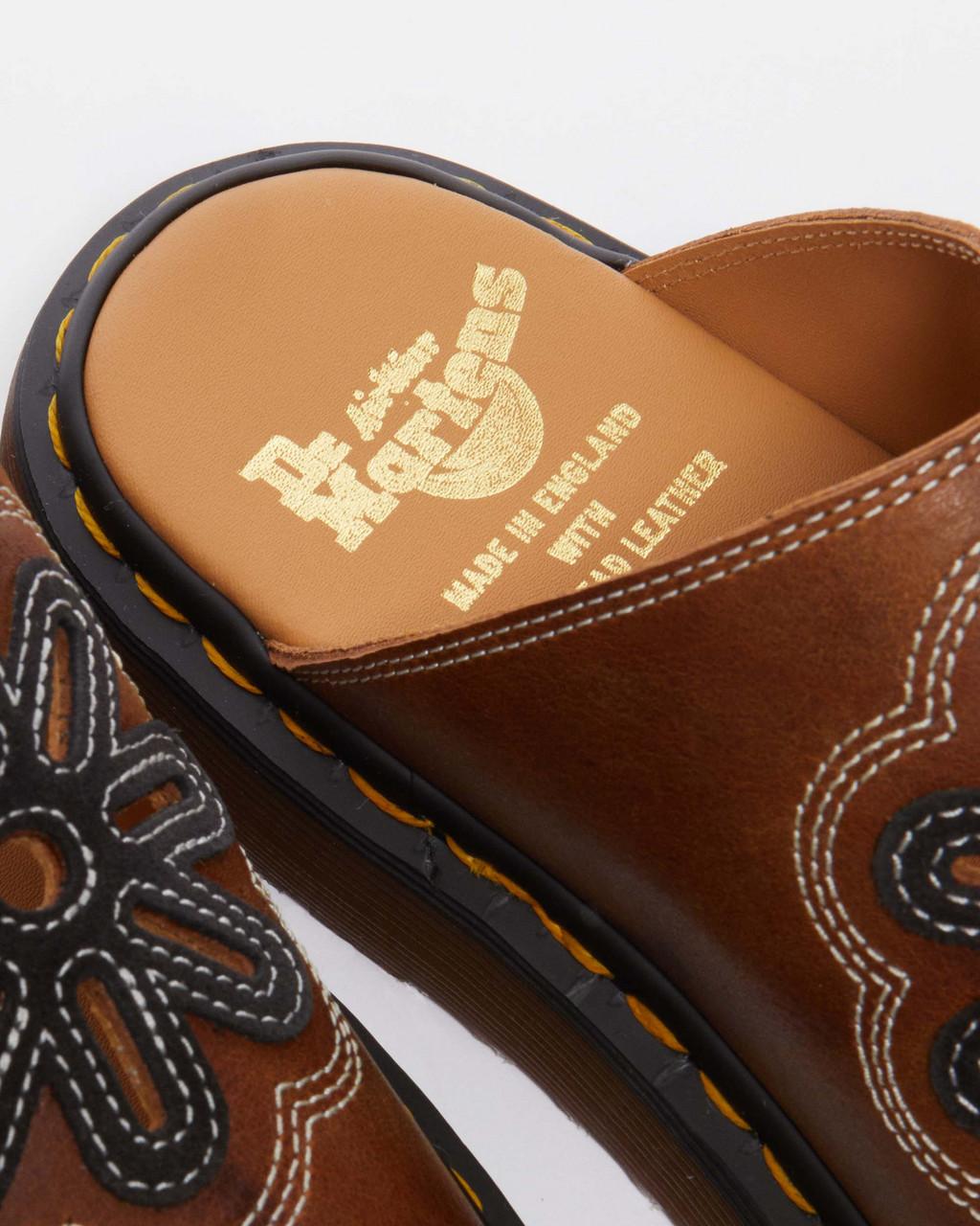 Dámské Nazouváky Dr Martens Dayne Made in England Leather & Suede Applique Hnědé | 89575529