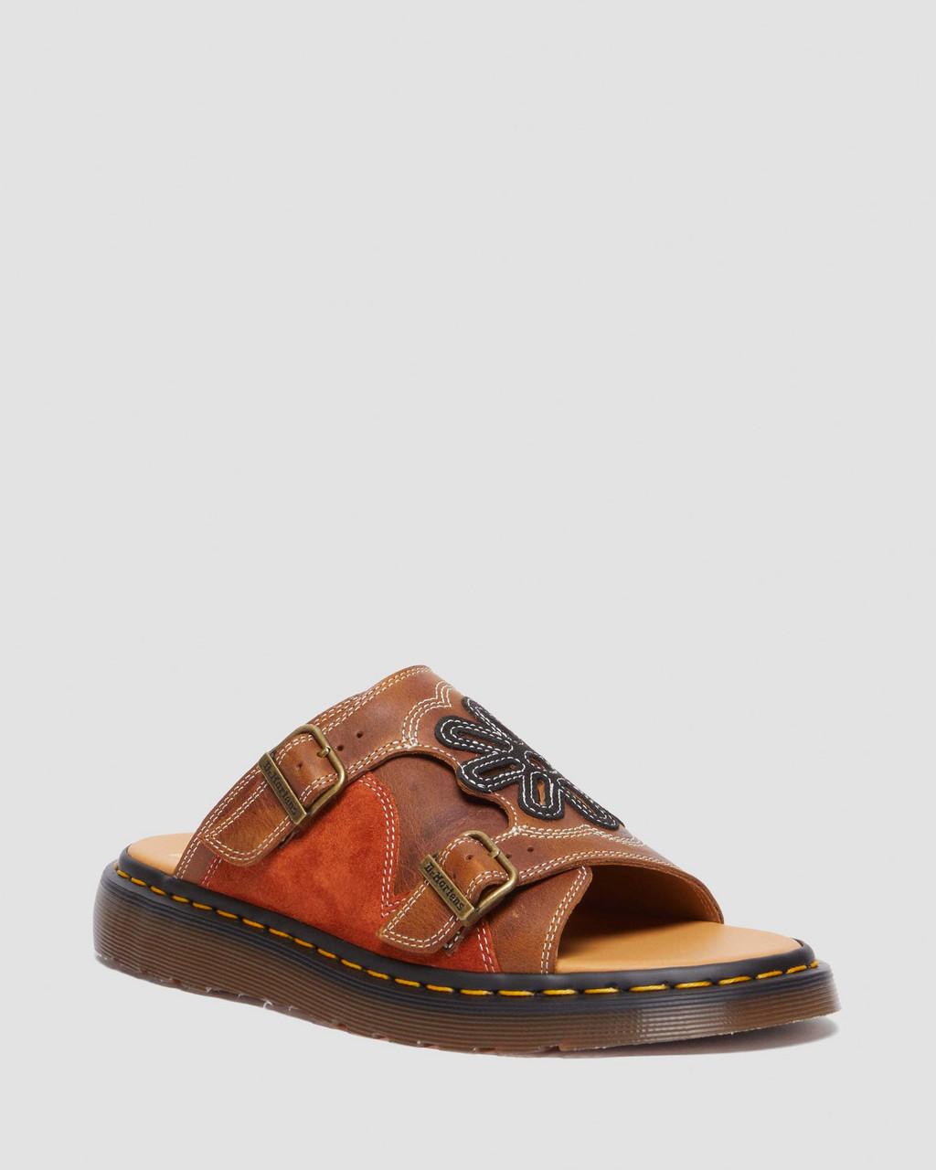 Dámské Nazouváky Dr Martens Dayne Made in England Leather & Suede Applique Hnědé | 89575529