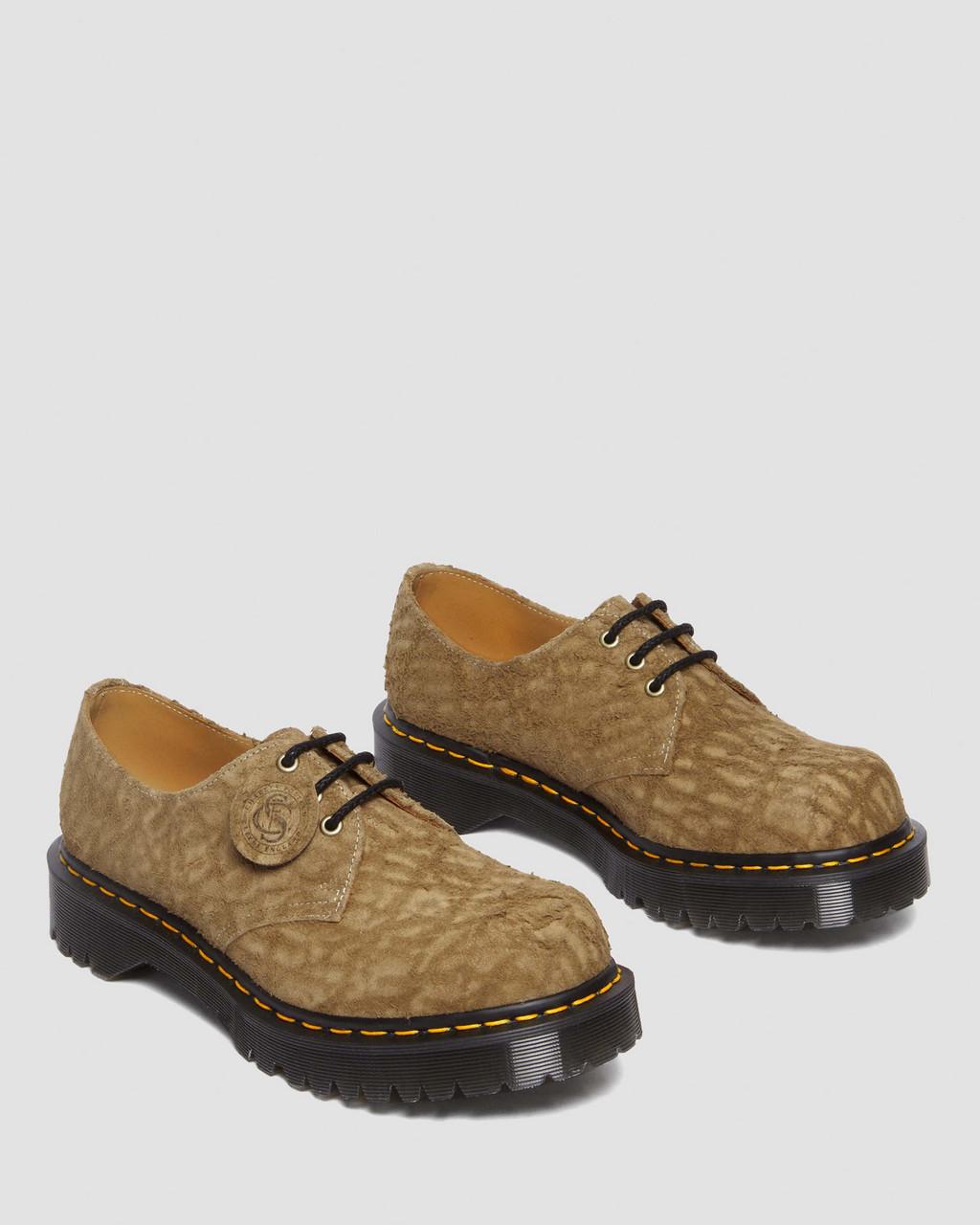 Dámské Oxfordky Dr Martens 1461 Bex Made in England Emboss Suede Hnědé | 57738090