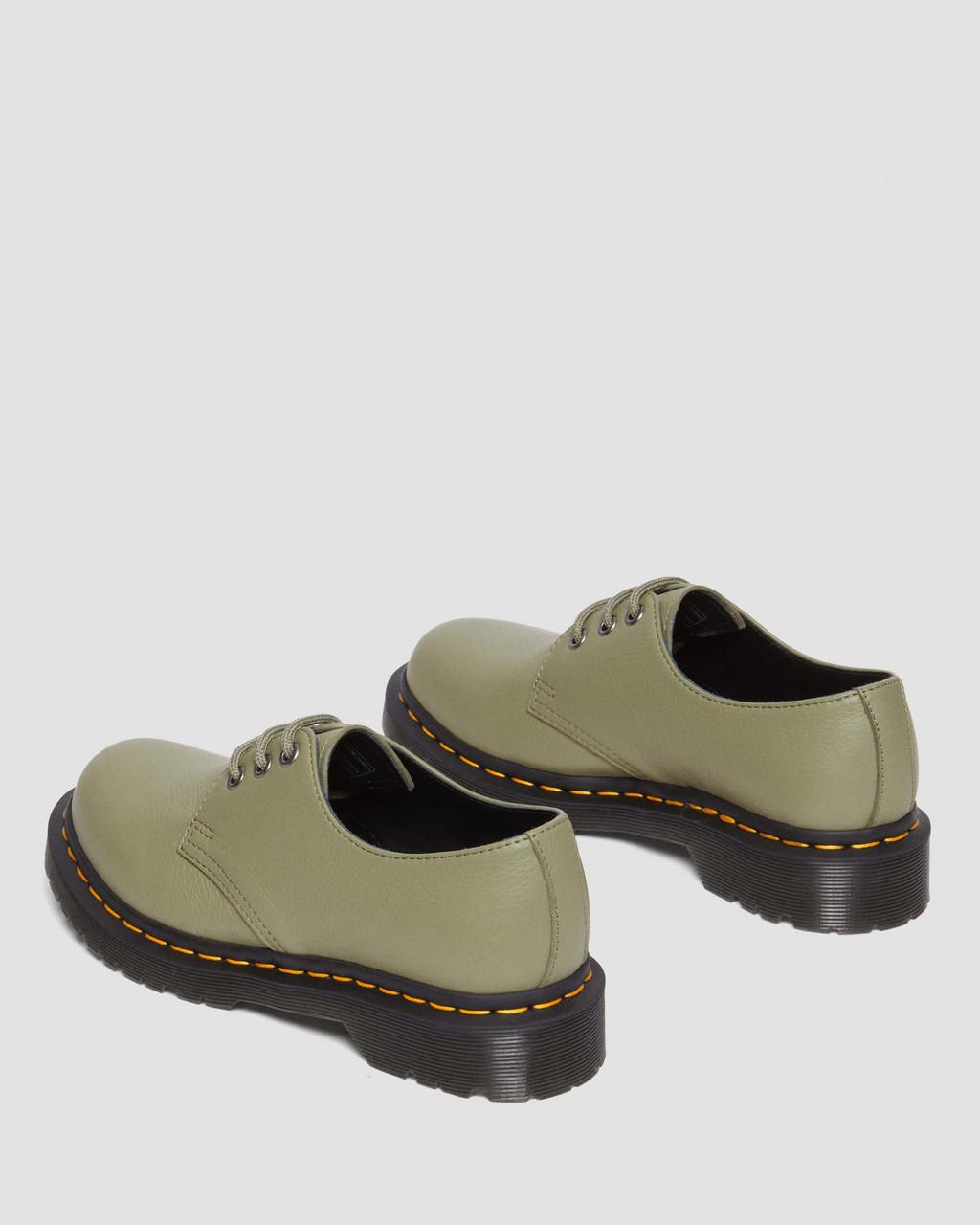 Dámské Oxfordky Dr Martens 1461 Virginia Leather Olivy Zelené | 57308711