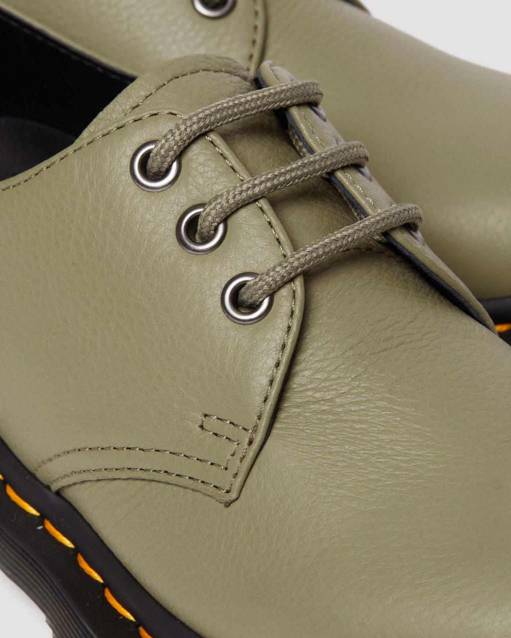 Dámské Oxfordky Dr Martens 1461 Virginia Leather Olivy Zelené | 57308711