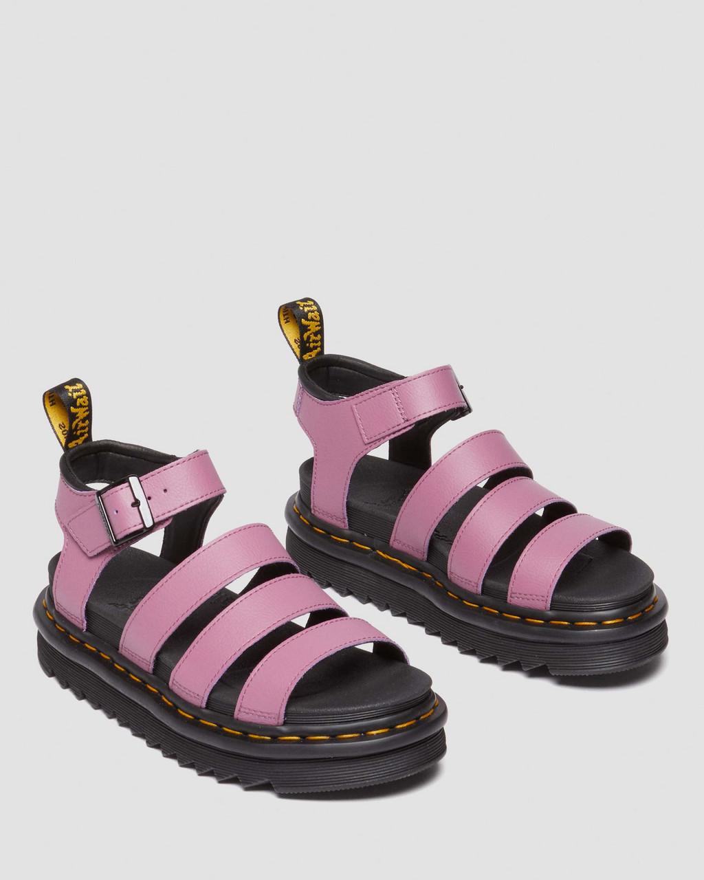 Dámské Sandály Dr Martens Blaire Athena Leather Strap Fialové | 28192581