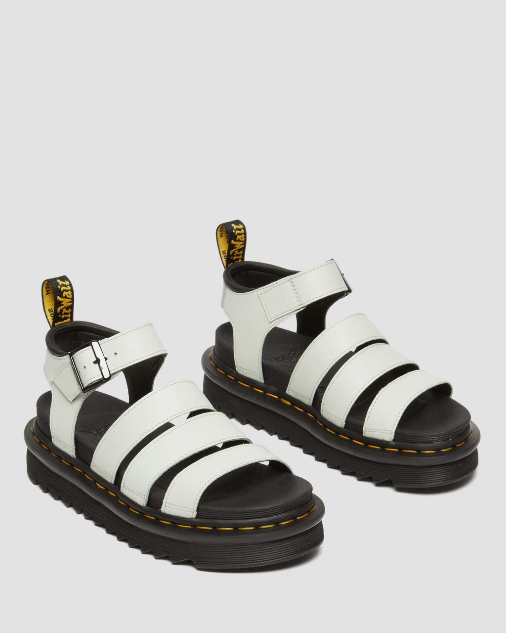 Dámské Sandály Dr Martens Blaire Athena Leather Strap Mátově Zelená | 44736217
