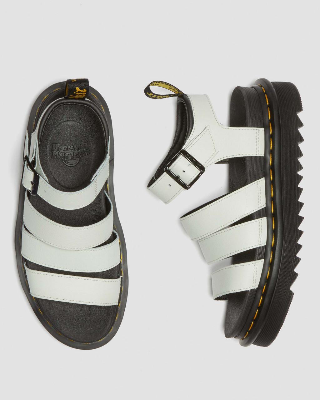 Dámské Sandály Dr Martens Blaire Athena Leather Strap Mátově Zelená | 44736217