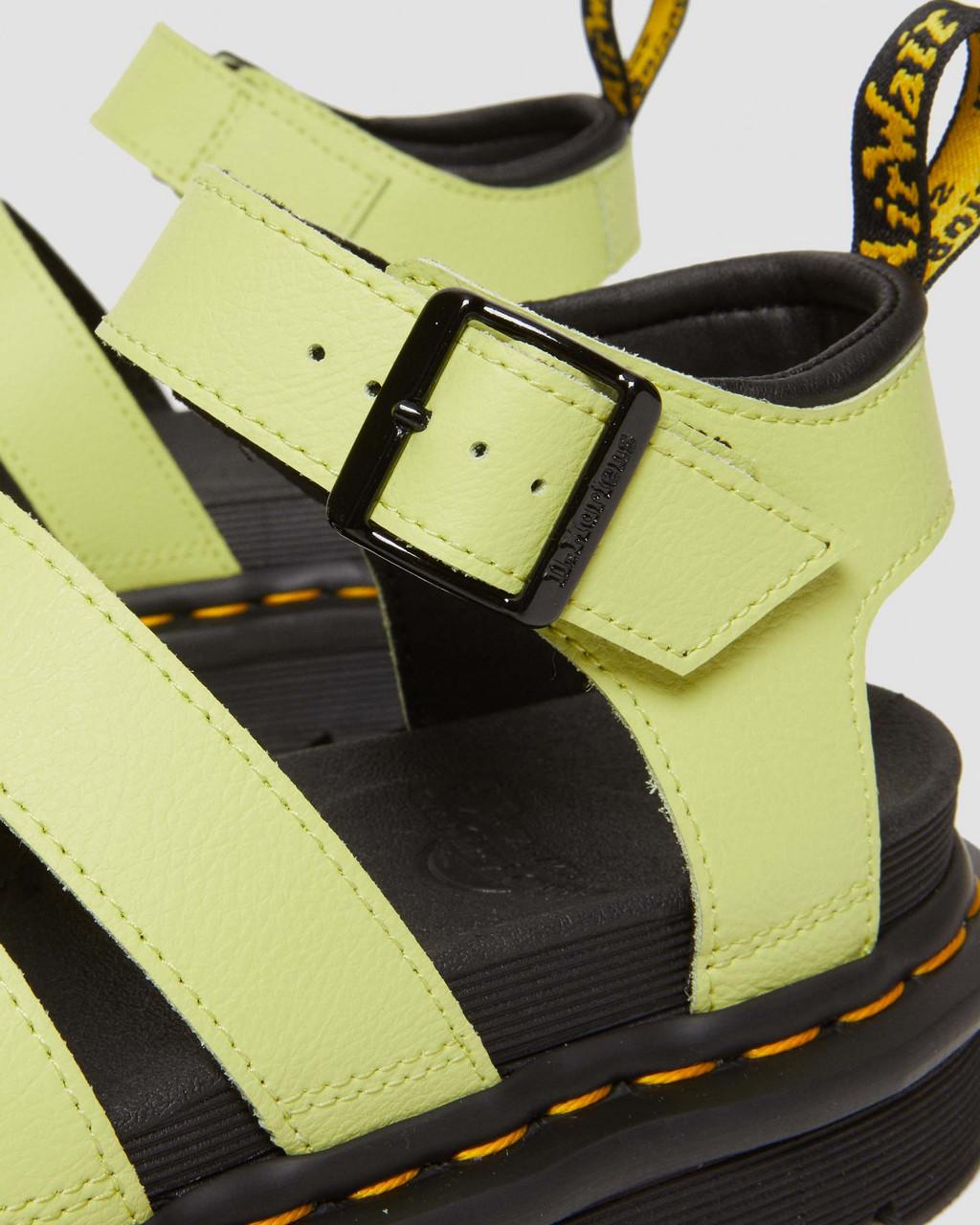 Dámské Sandály Dr Martens Blaire Athena Leather Strap Zelene | 43934514