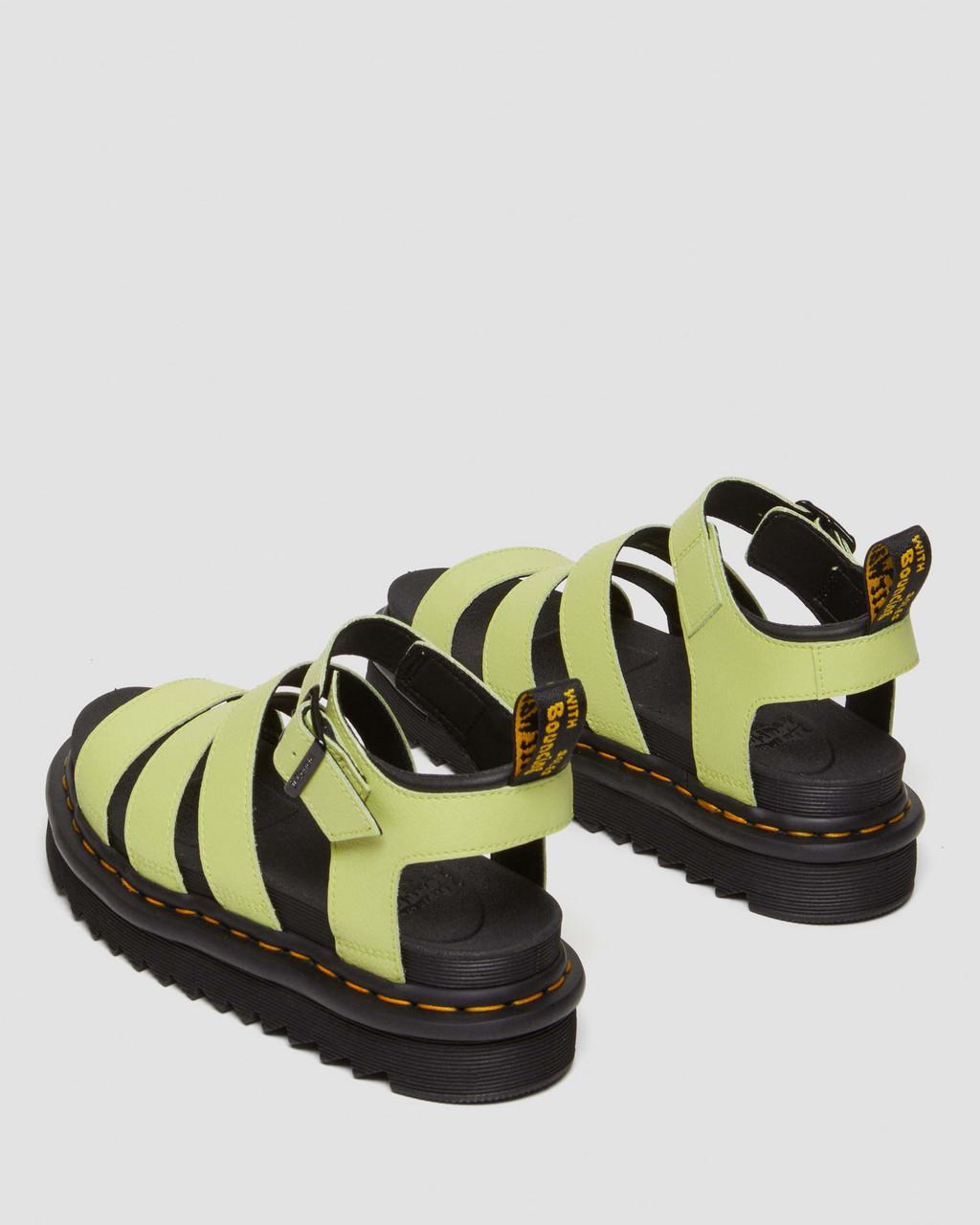Dámské Sandály Dr Martens Blaire Athena Leather Strap Zelene | 43934514