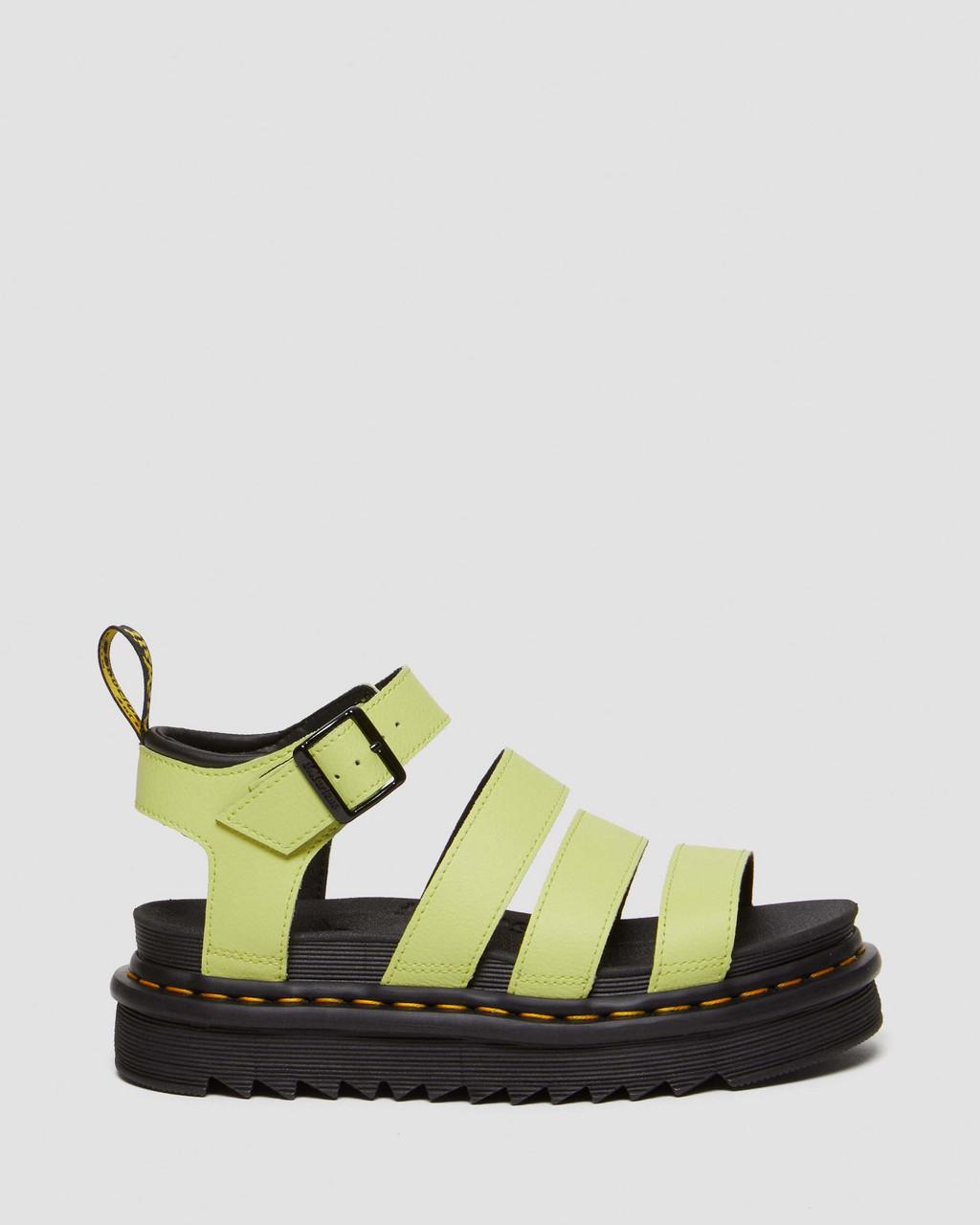 Dámské Sandály Dr Martens Blaire Athena Leather Strap Zelene | 43934514