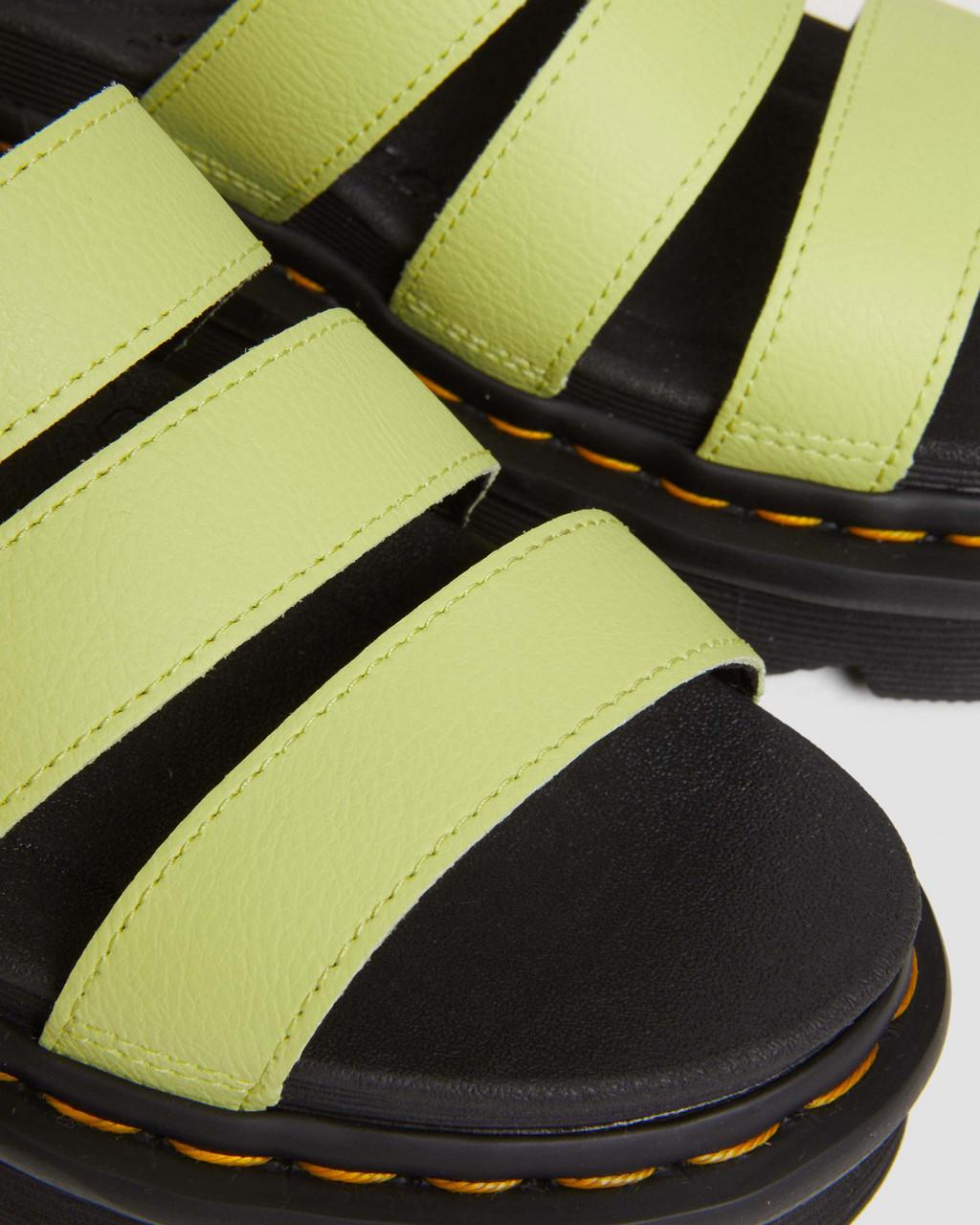 Dámské Sandály Dr Martens Blaire Athena Leather Strap Zelene | 43934514