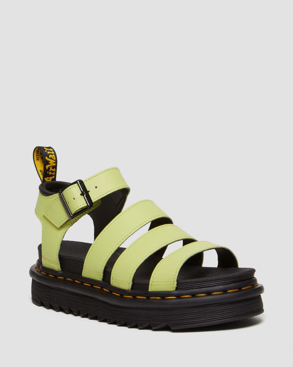 Dámské Sandály Dr Martens Blaire Athena Leather Strap Zelene | 43934514