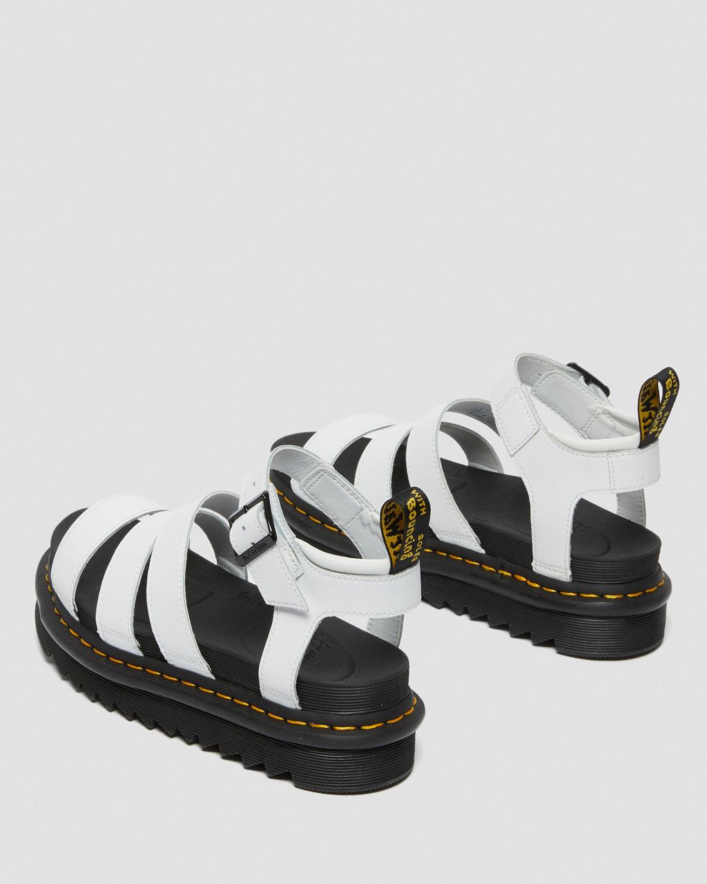 Dámské Sandály Dr Martens Blaire Hydro Leather Strap Bílé | 36703067
