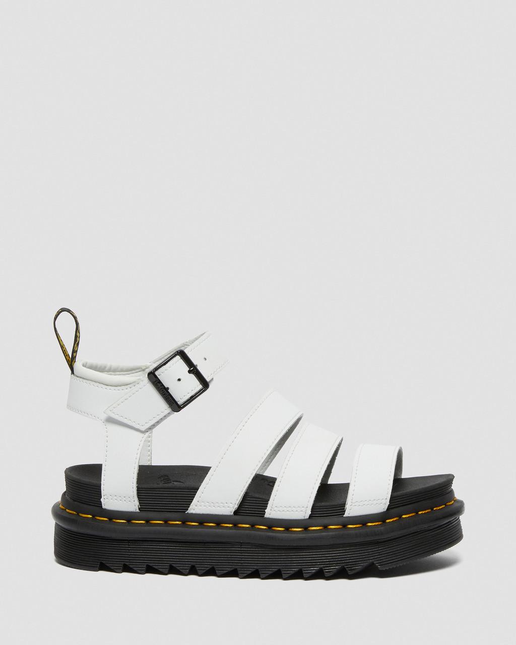 Dámské Sandály Dr Martens Blaire Hydro Leather Strap Bílé | 36703067