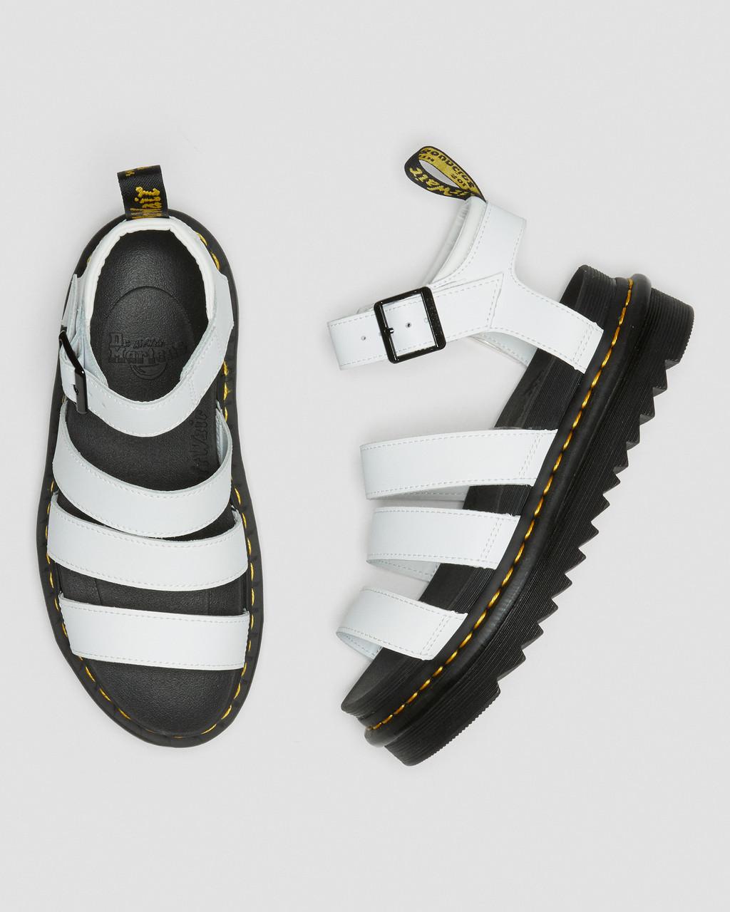 Dámské Sandály Dr Martens Blaire Hydro Leather Strap Bílé | 36703067