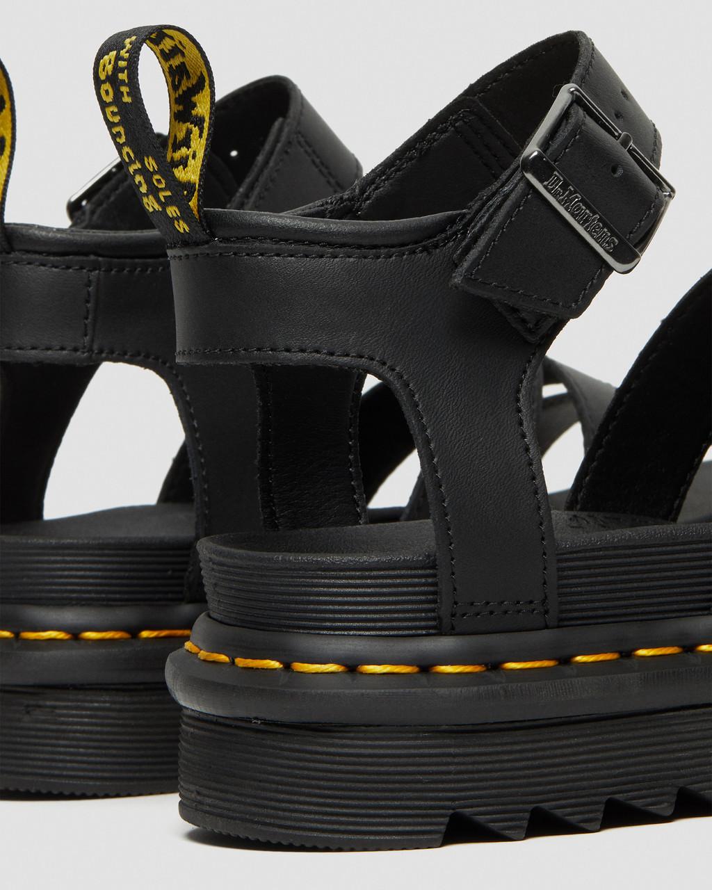 Dámské Sandály Dr Martens Blaire Hydro Leather Strap Černé | 29230816