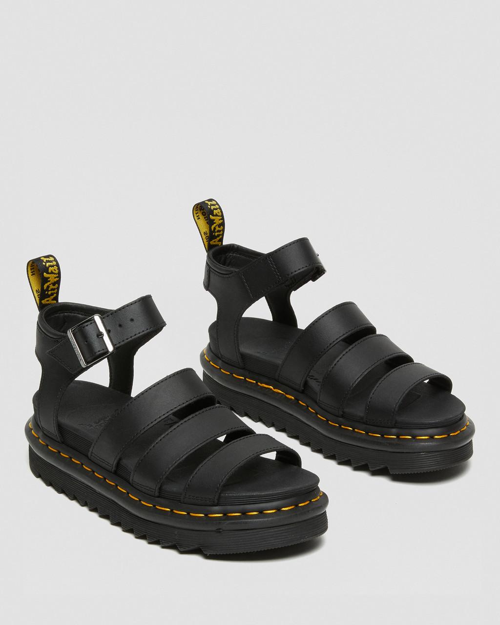 Dámské Sandály Dr Martens Blaire Hydro Leather Strap Černé | 29230816
