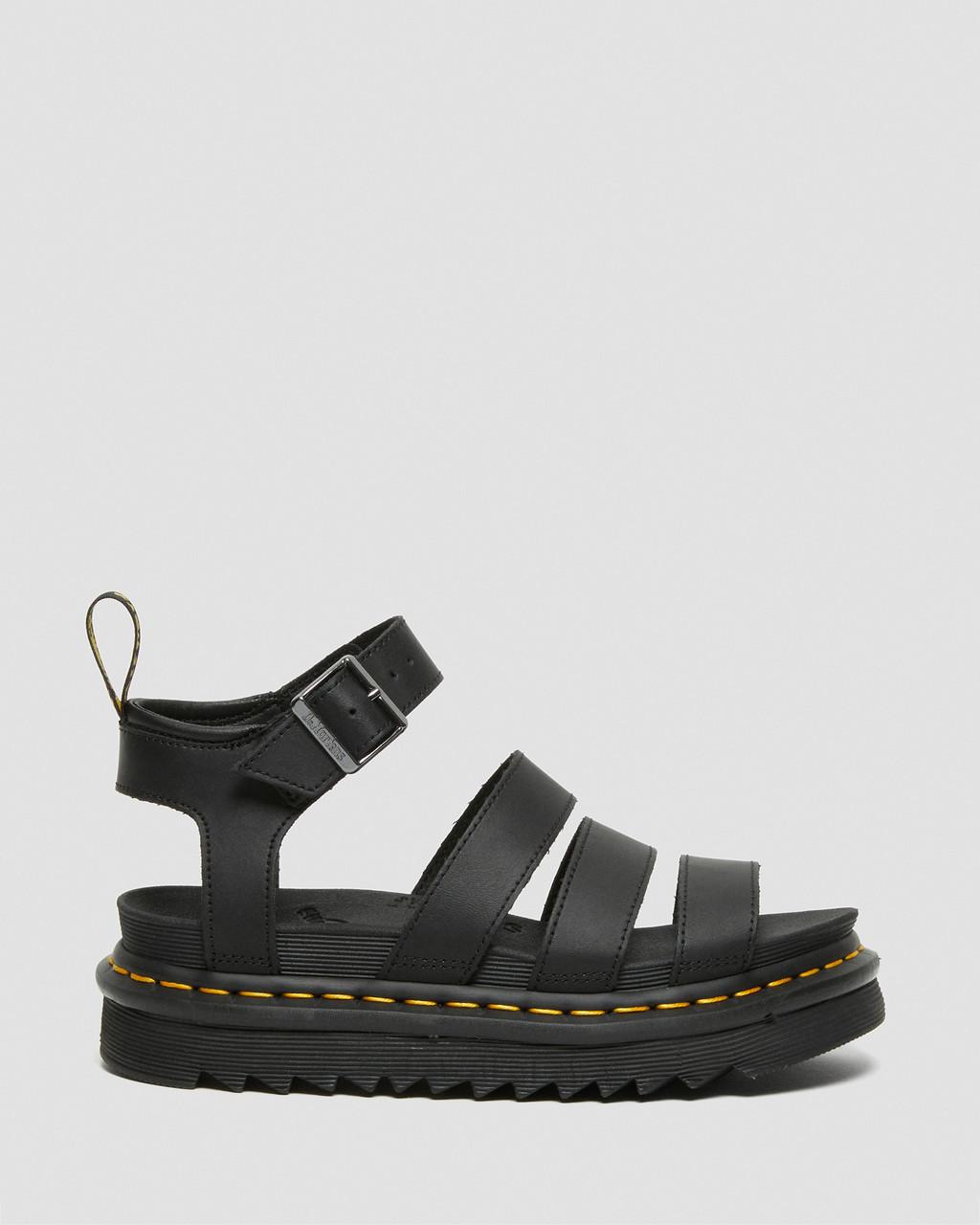 Dámské Sandály Dr Martens Blaire Hydro Leather Strap Černé | 29230816