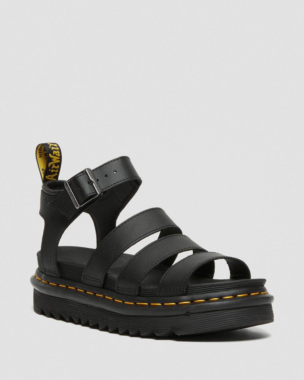 Dámské Sandály Dr Martens Blaire Hydro Leather Strap Černé | 29230816