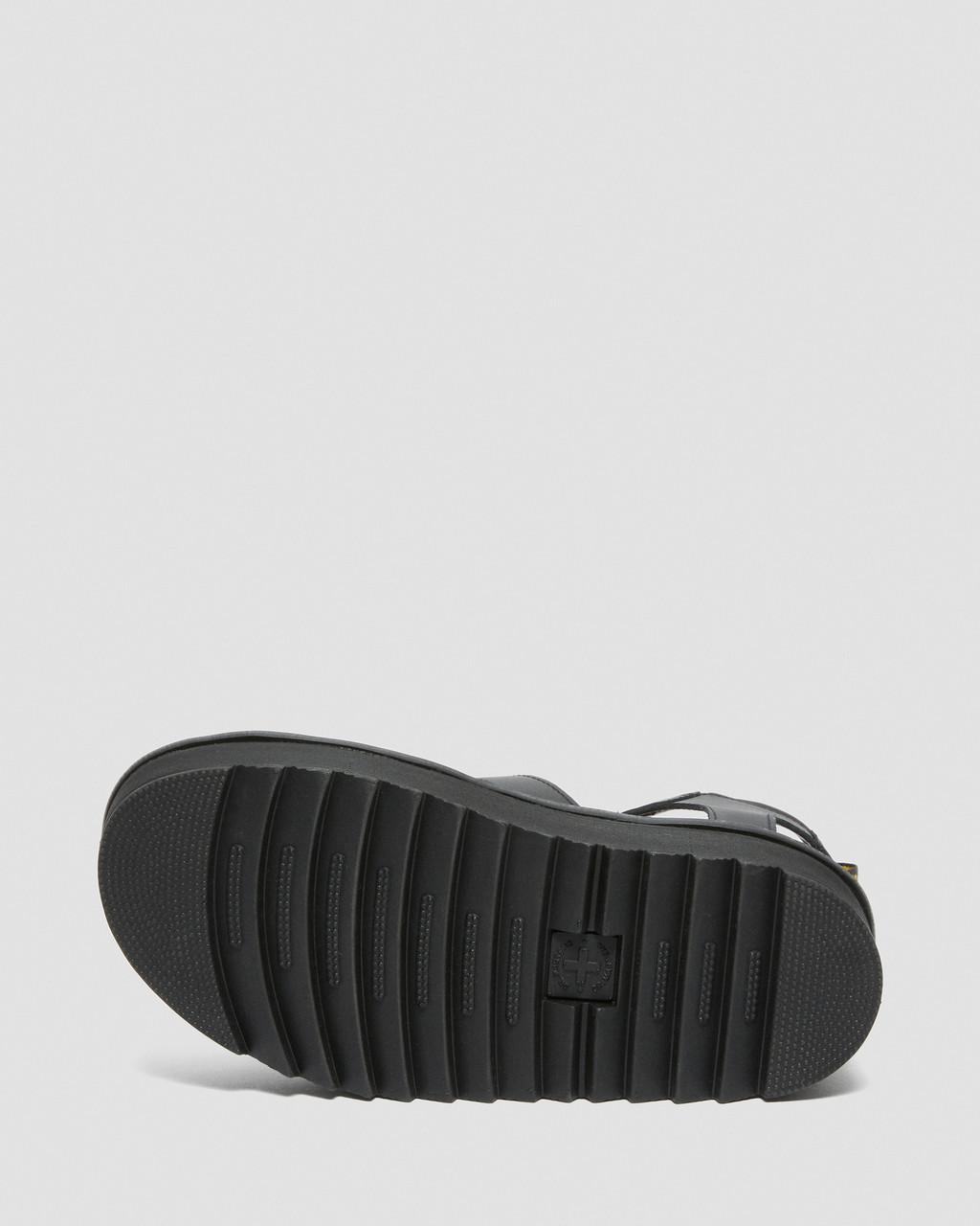 Dámské Sandály Dr Martens Blaire Hydro Leather Platform Strap Černé | 47340164