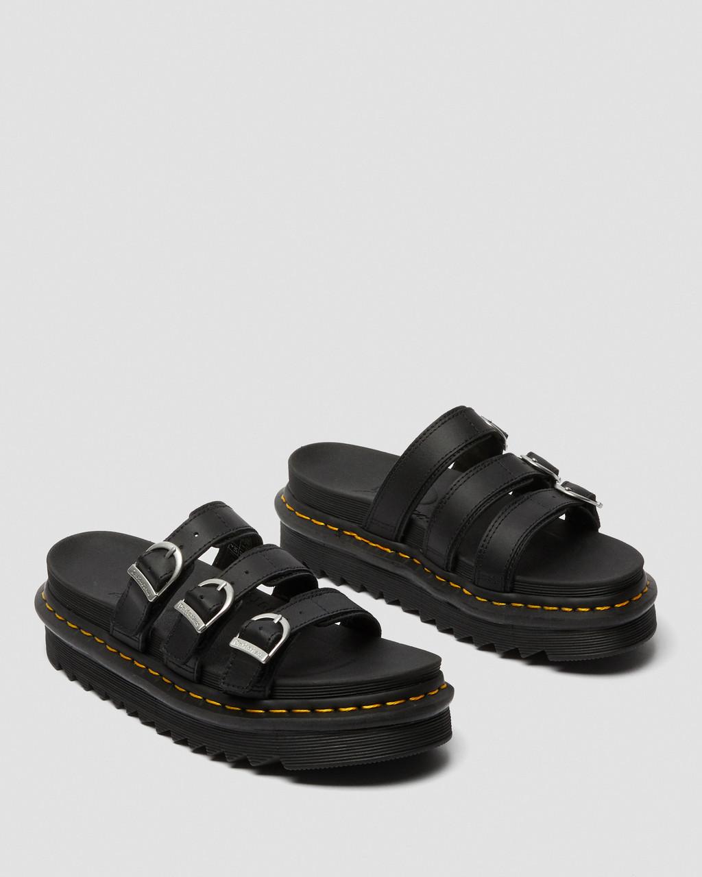 Dámské Sandály Dr Martens Blaire Leather Slide Černé | 53520910