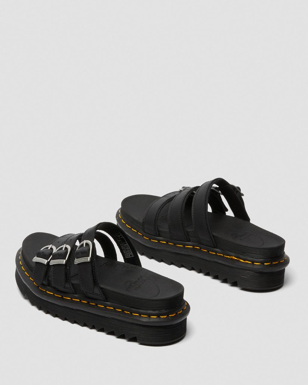 Dámské Sandály Dr Martens Blaire Leather Slide Černé | 53520910