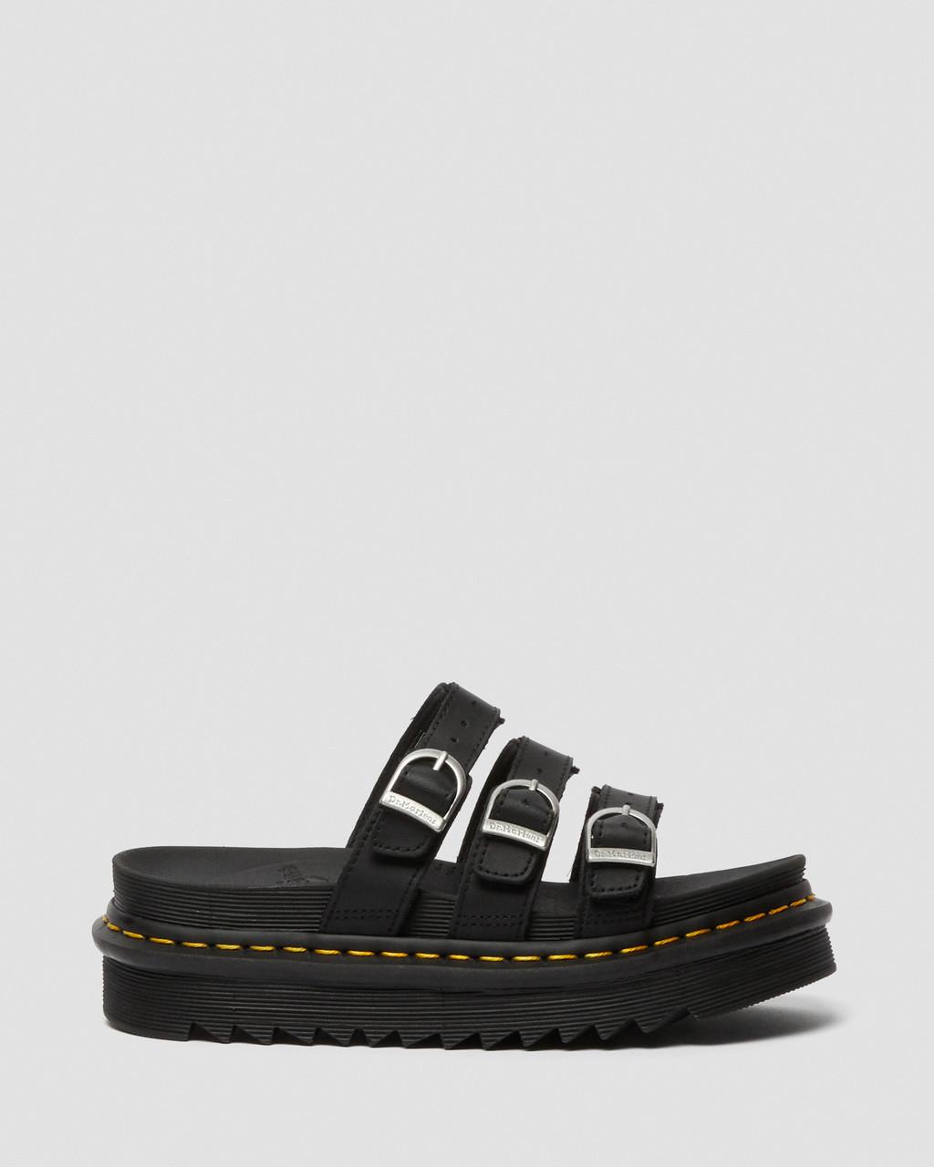 Dámské Sandály Dr Martens Blaire Leather Slide Černé | 53520910