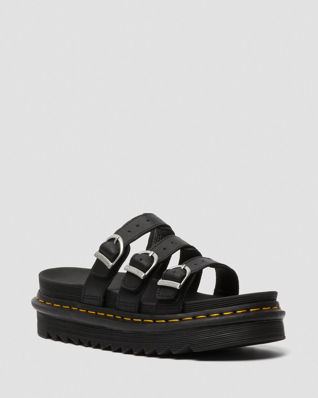 Dámské Sandály Dr Martens Blaire Leather Slide Černé | 53520910