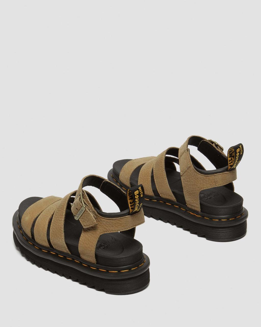 Dámské Sandály Dr Martens Blaire Tumbled Nubuck Leather Hnědé | 66183898