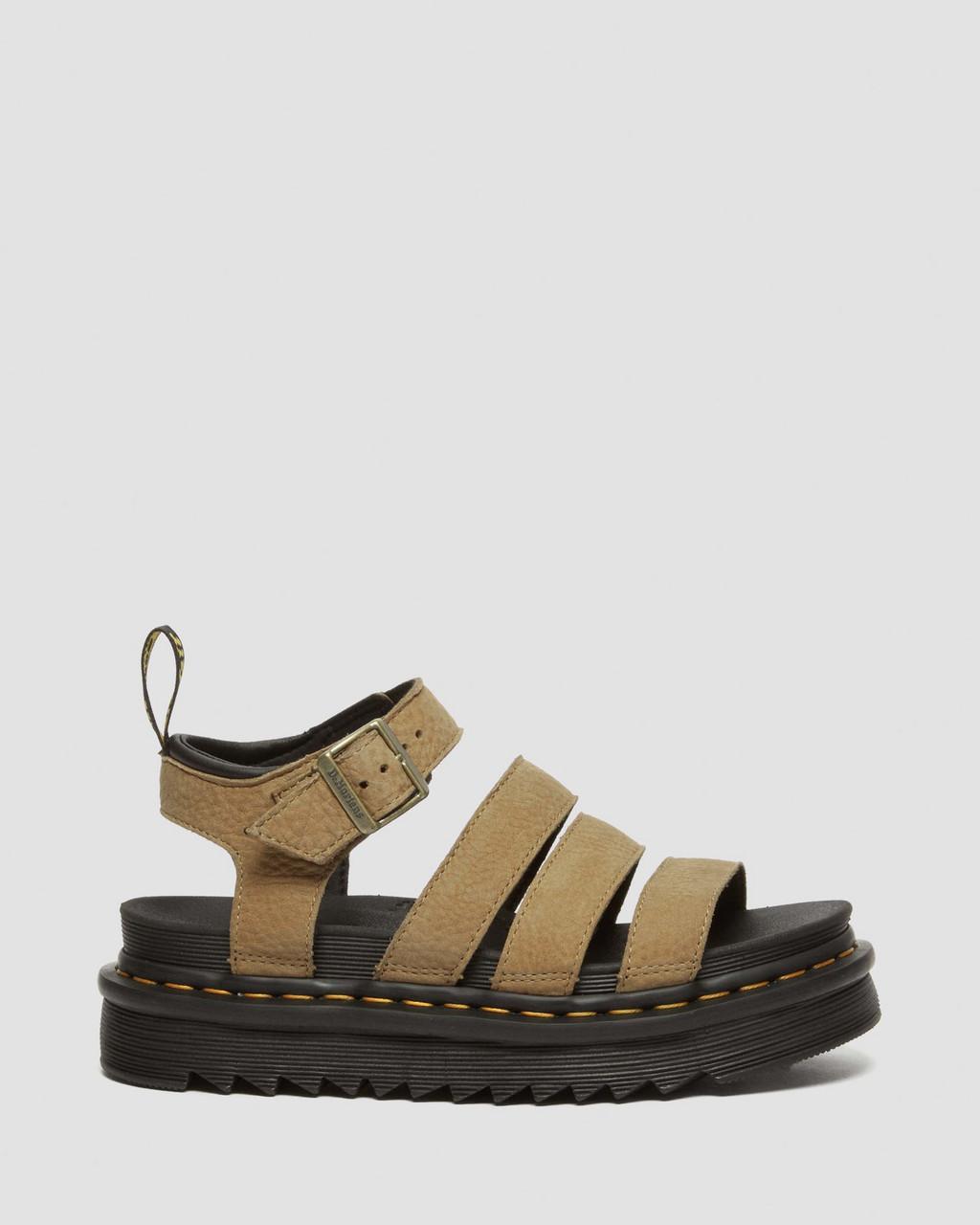 Dámské Sandály Dr Martens Blaire Tumbled Nubuck Leather Hnědé | 66183898