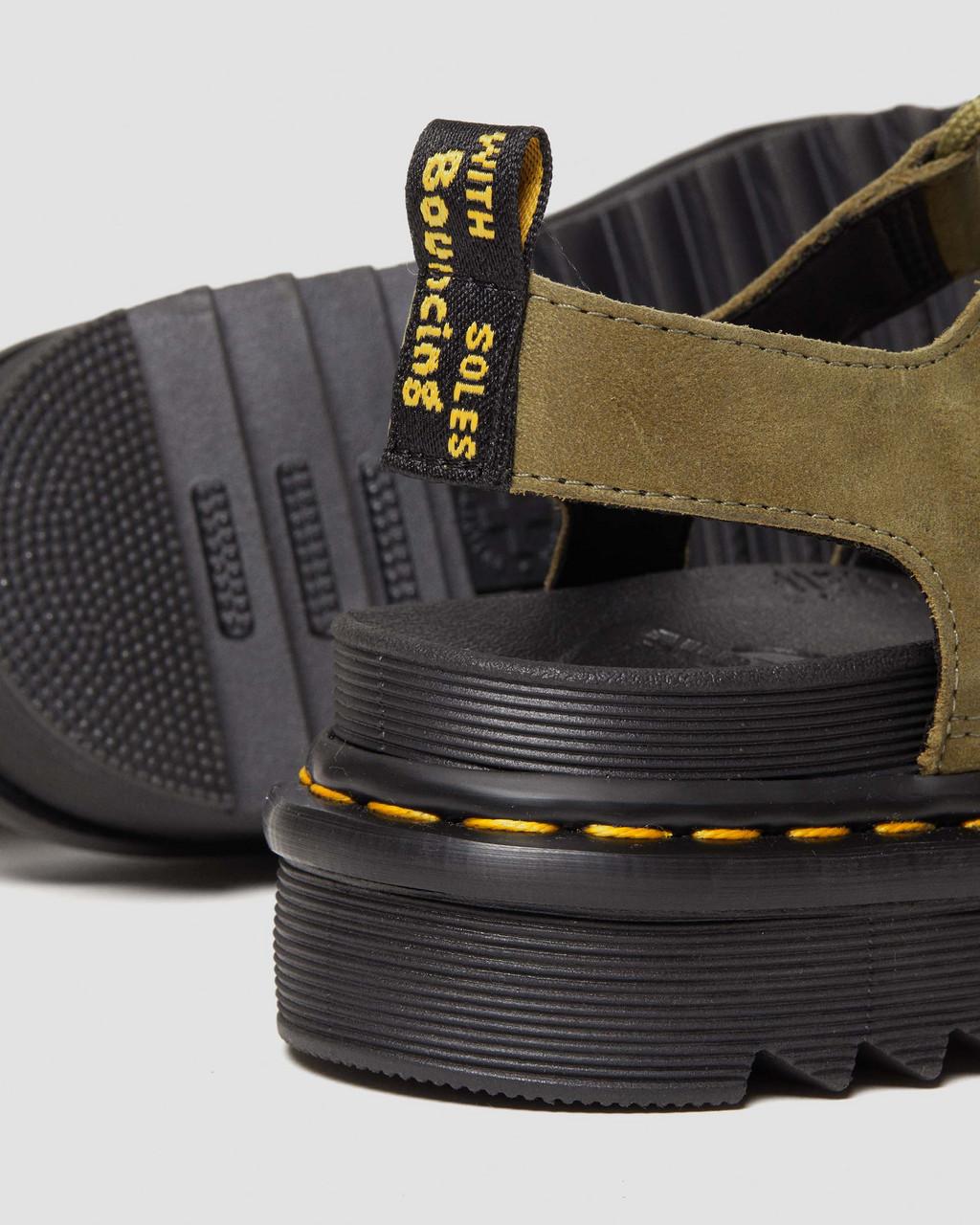 Dámské Sandály Dr Martens Nartilla Tumbled Nubuck Leather Gladiator Olivy Zelené | 73199079