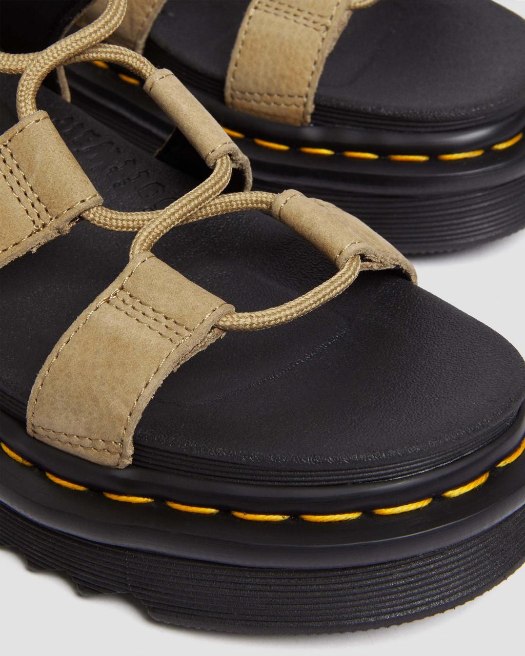 Dámské Sandály Dr Martens Nartilla Tumbled Nubuck Leather Gladiator Hnědé | 71223837