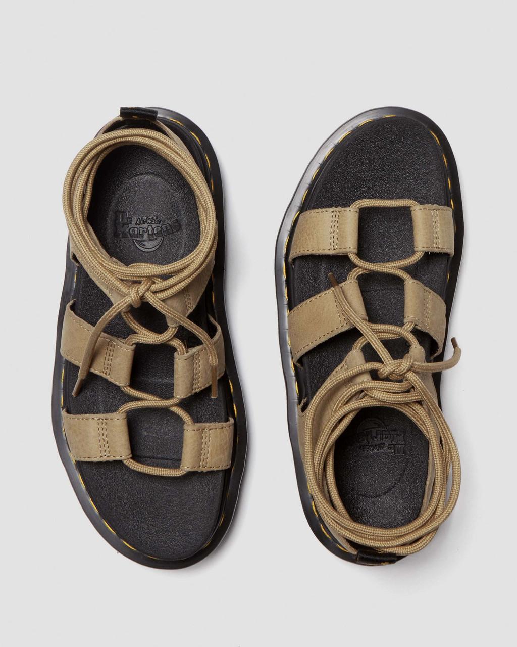 Dámské Sandály Dr Martens Nartilla Tumbled Nubuck Leather Gladiator Hnědé | 71223837