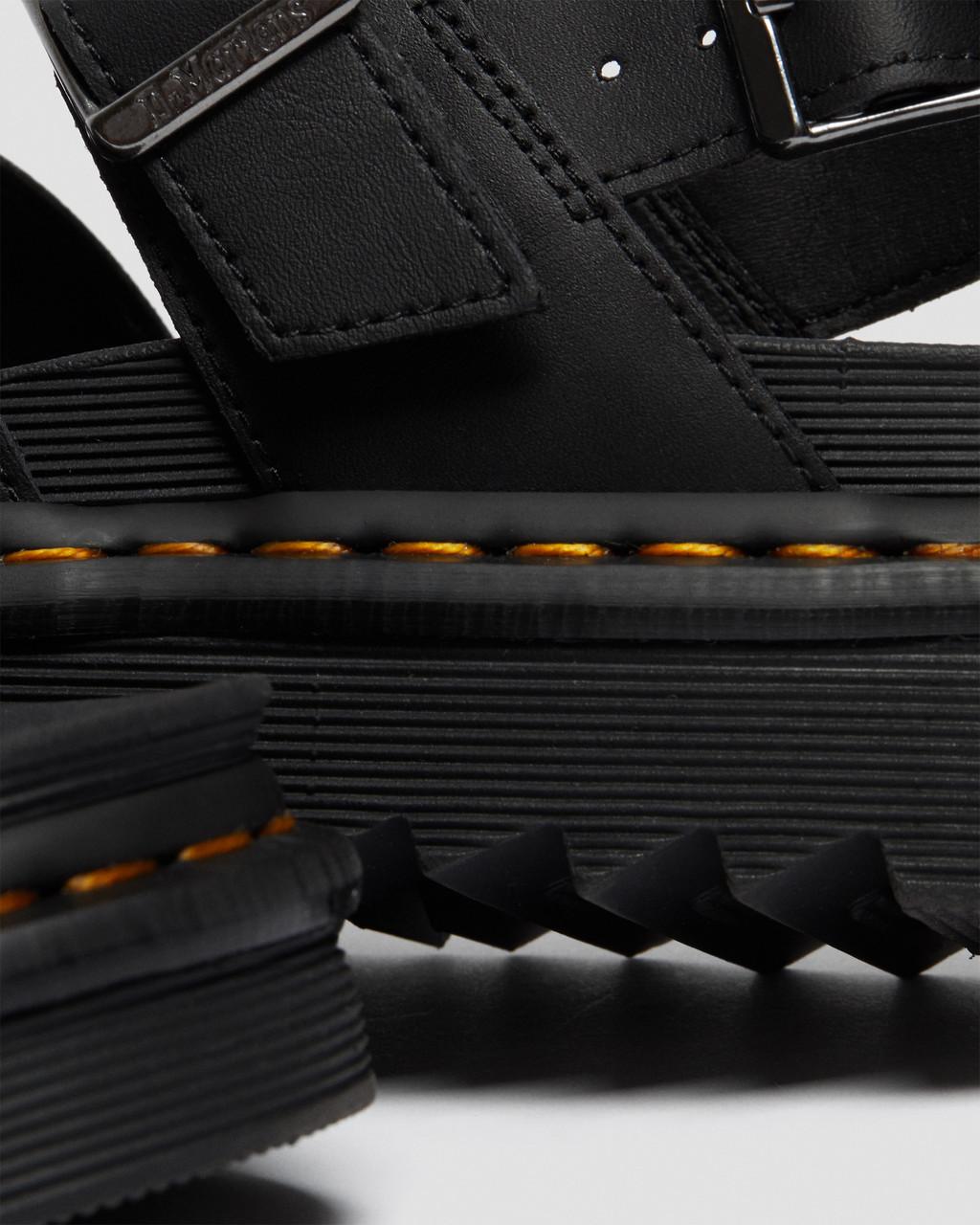 Dámské Sandály Dr Martens Voss II Leather Strap Černé | 99027825